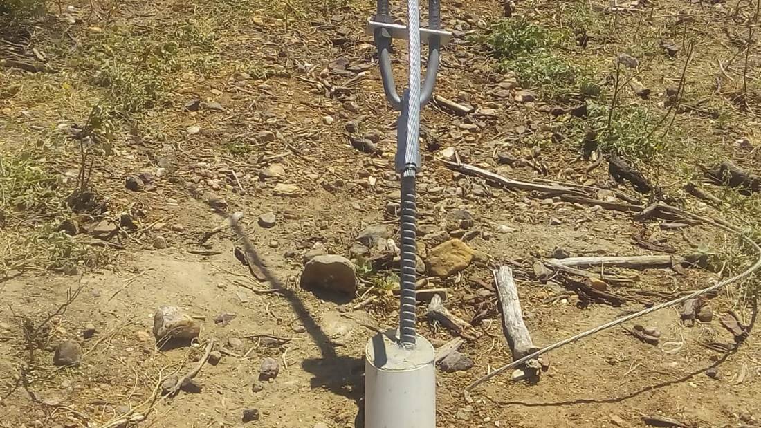 Ancoragem de estai de torre de linha de transmissão executada pela SCO no Piauí